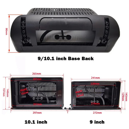 Marco de radio 2 DIN de 9/10" para coche antiguo, camión, caravana, autocaravana, estéreo, panel de instrumentos doble DIN, marco universal para radio de coche. 