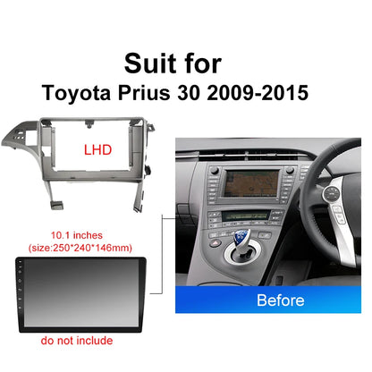 Car Radio For Toyota Prius 30 2009 2015 Android 2 Din dvd gps Stereo Mounting Bezel Faceplate Frame Kit