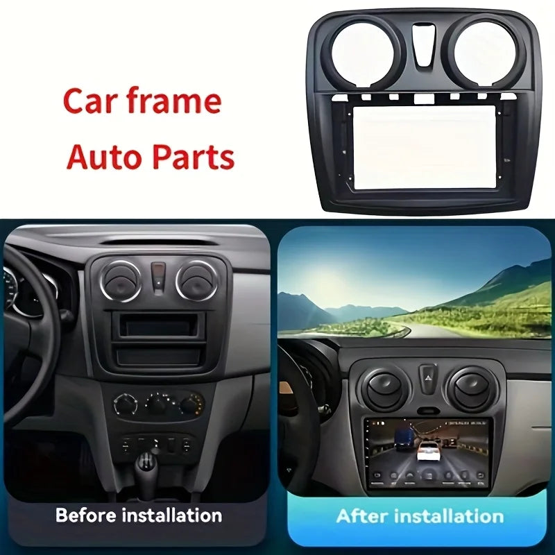 2 Din 9 Inch Car Radio Fascias for Dacia Sandero Symbol Stepway 2014+ Dashboard Frame Installation DVD Gps Mp5 Multimedia Player