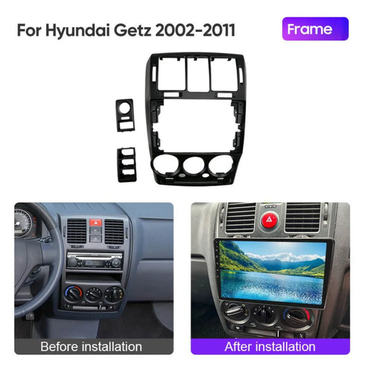 9Inch Car Radio Fascias for Hyundai Getz 2002-2011 LHD Multimedia Frame Video Player Navigation DVD Dash Panel Trim Kit