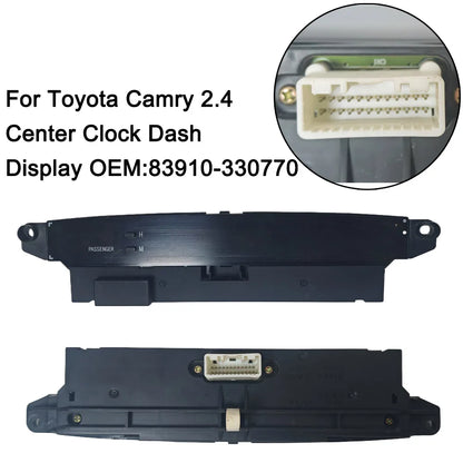 Car accessories Car Center Clock Dash display for Toyota Camry 2.4 2003-2006 Passenger seat belt Alarm H M  OEM 83910-330770