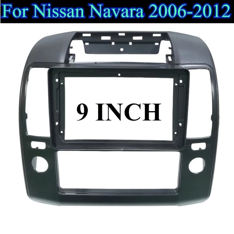 for Nissan Navara 2006-2012 9INCH Car Radio Fascia, Auto Stereo Panel Frame Dash Kit with Bezel Faceplate, No Battery Required
