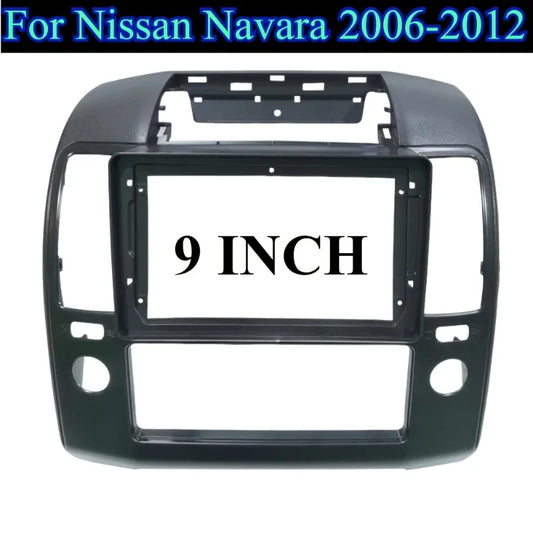 for Nissan Navara 2006-2012 9INCH Car Radio Fascia, Auto Stereo Panel Frame Dash Kit with Bezel Faceplate, No Battery Required