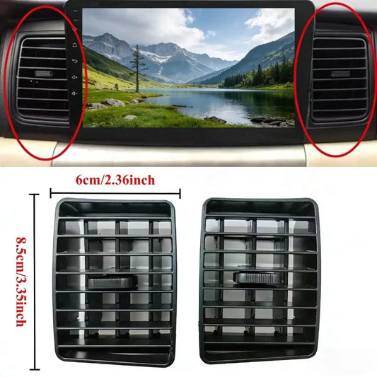 Car Air Conditioning Air Vent Outlet Panel Grille Cover Frame Fascia Replacement For Corolla EX E120 Air Grille Black/Brown