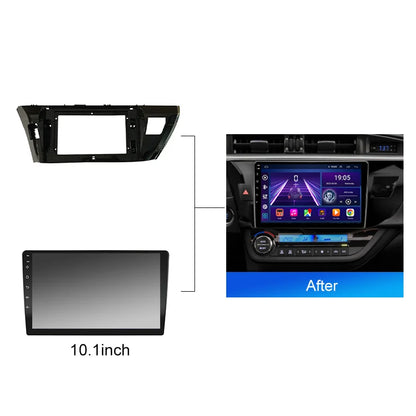 2 Din Car radio 9'' Face Frame For Toyota Levin 2013 2015 Center Control Dashboard Fascia Stereo Panel Dash Kit