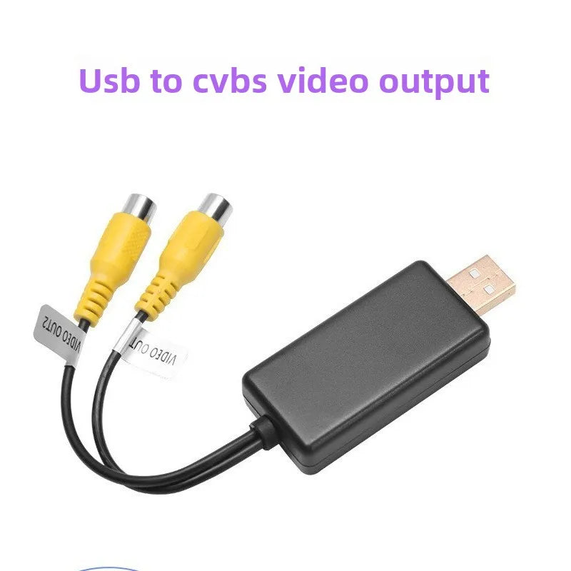 Android Usb Video Output RCA Line Cable AV HDMI OUT For Car Radio Multimedia Roof Mount Headrest Screen USB to RCA Adapte