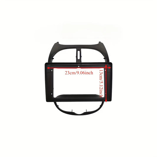 9 Inch Frame 2 Din Car Dashboard Frame Radio Panel Frame Navigation Panel for Peugeot 206 2002-2010 Car Fascia