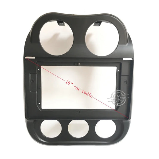 2 Din Car DVD Frame Audio Fitting Adaptor Dash Trim Kits Facia Panel For Jeep Compass 2011 car Radio video player