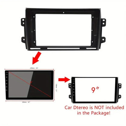 9 Inch Universal Car Radio Fascia Frame for SUZUKI SX4 for FIAT SEDICI Stereo DVD Player Surround Trim Frame Panel Kit