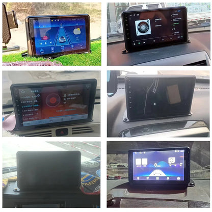 Marco de radio 2 DIN de 9/10" para coche antiguo, camión, caravana, autocaravana, estéreo, panel de instrumentos doble DIN, marco universal para radio de coche. 