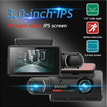Cámara DVR para coche FHD con grabación dual, videocámara oculta, 1080P, visión nocturna, monitoreo de estacionamiento, sensor G 