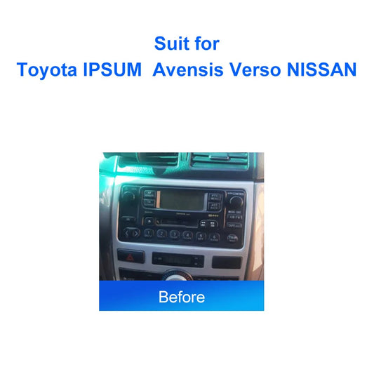Car Radio For Toyota IPSUM  Avensis Verso NISSAN ALMERA Android 2 Din dvd gps Stereo Mounting Bezel Faceplate Frame Kit