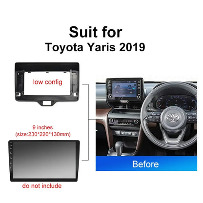 Car Radio For Toyota Yaris 2019 Android 2 Din dvd gps Stereo Mounting Bezel Faceplate Frame Kit