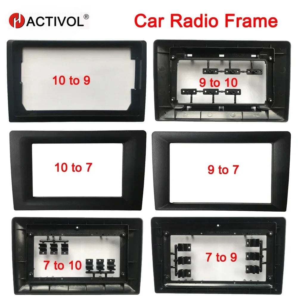 9 10 inch to 7, 9 to 10 inch car radio frame car radio switch frame suitable for all auto models car radio fascia convert frame
