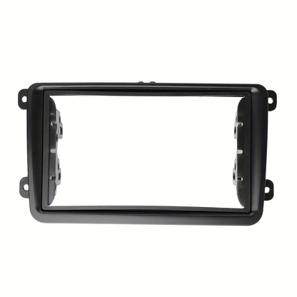 Double DIN Car Radio Fascia for VW, Skoda, Seat car Radio frame fascia auto frame Dash Kit, Easy Installation, Compatible with Caddy, Touran, Passat, Tiguan More