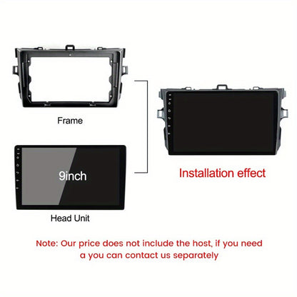 9 inch Car Radio Frame Fascia For Toyota Corolla E140/150 2006-2013 auto Dash Trim Kits Panel car Radio Multimedia Dash Kit frame