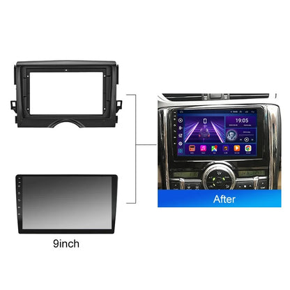 2 Din Car radio 9'' Face Frame ForToyota REIZ MARK X 2010-2015 Center Control Dashboard Fascia Stereo Panel Dash Kit