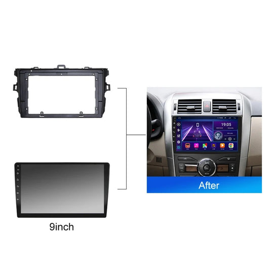 Android Car Radio Panel Installation Frame 2 Din DVD Stereo Video Player Dash Mount Kit For Toyota Corolla 2006-2008 2012 2013